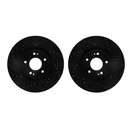 DYNAMIC FRICTION CO Rotors-Drilled and Slotted-Black, Zinc Plated black, Zinc Coated, 8002-03010 8002-03010